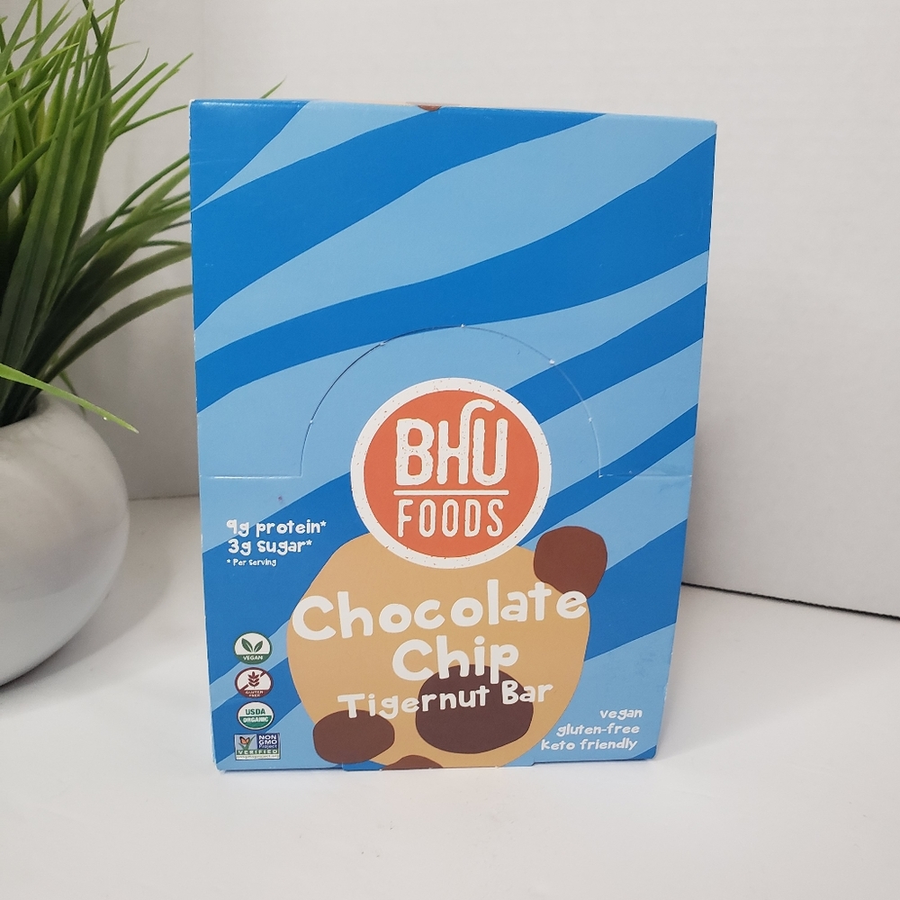 BHU Chocolate chip Tigernut bars x12